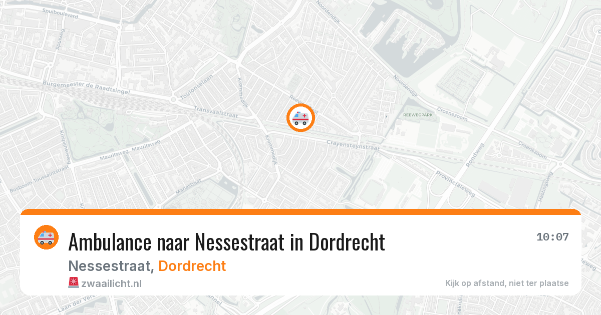 Ambulance naar Nessestraat in Dordrecht — 22 jun 2026
