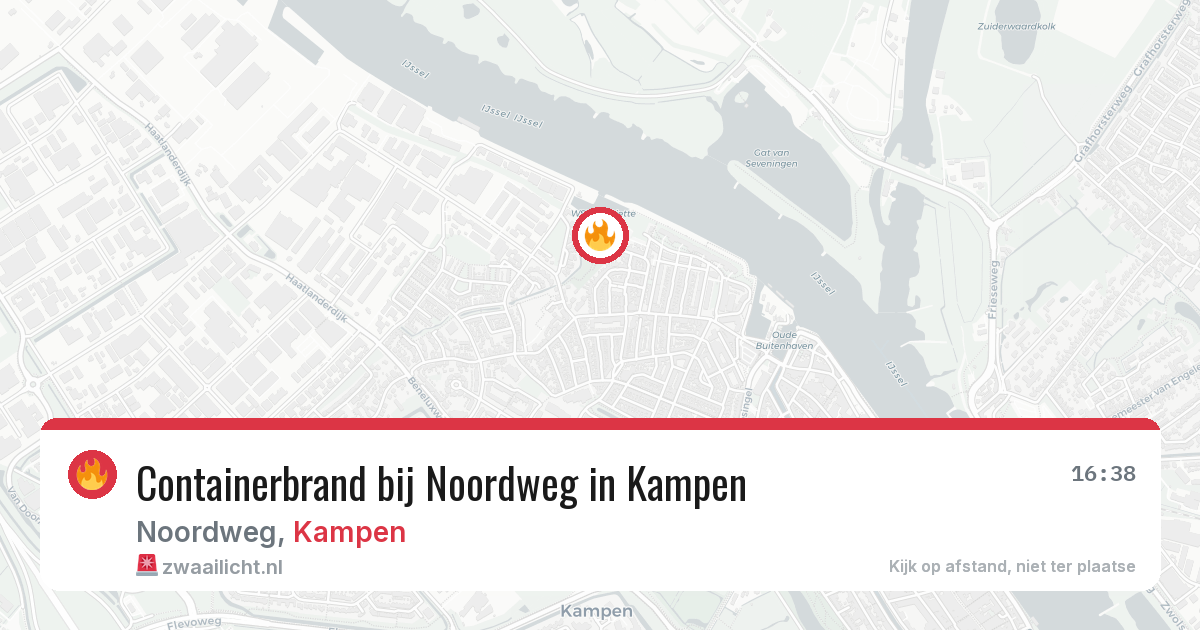 Containerbrand bij Noordweg in Kampen — 22 apr 2026