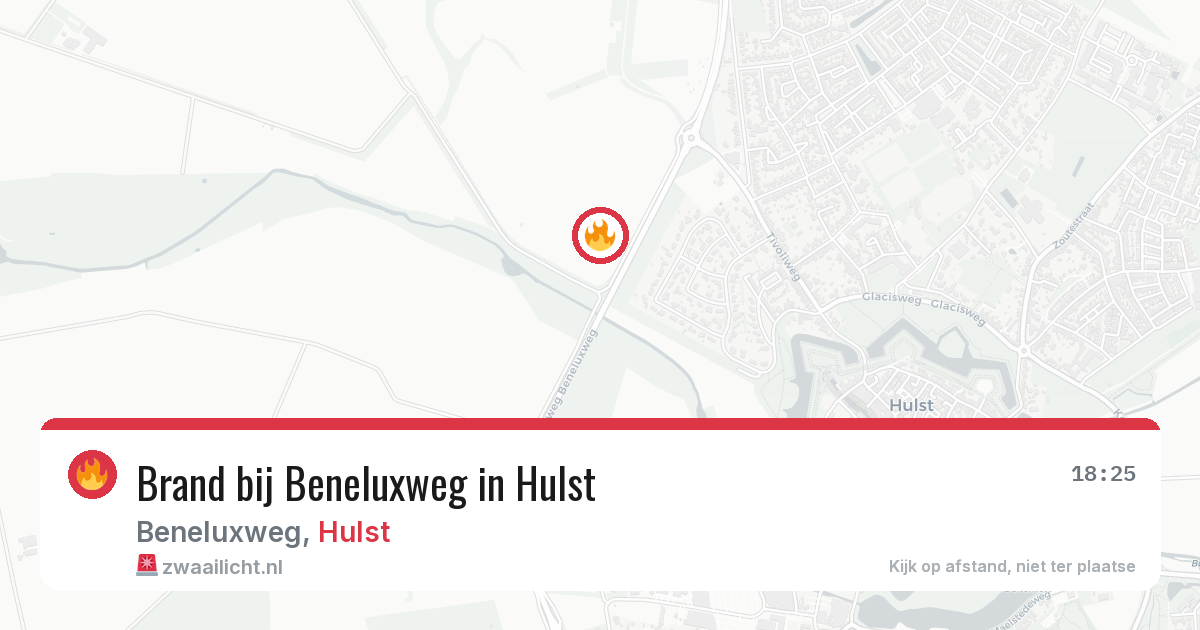 Brand bij Beneluxweg in Hulst — 25 apr 2026