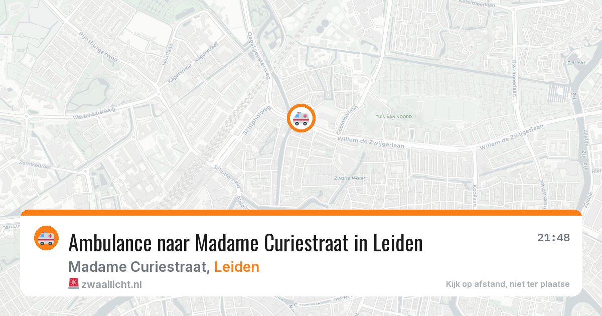 Ambulance naar Madame Curiestraat in Leiden — 27 jul 2026