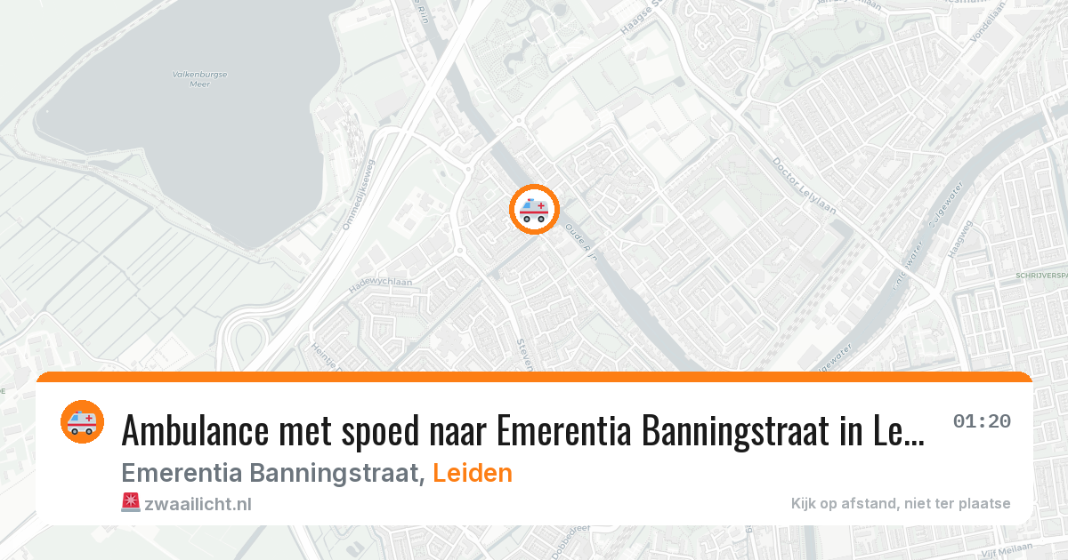 Ambulance met spoed naar Emerentia Banningstraat in Leiden — 30 jun 2026