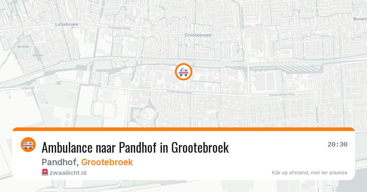 Ambulance naar Pandhof in Grootebroek — 6 jul 2026