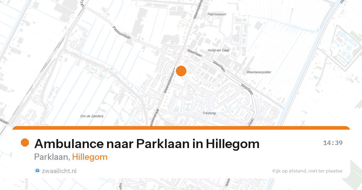 Ambulance naar Parklaan in Hillegom — 27 aug 2026