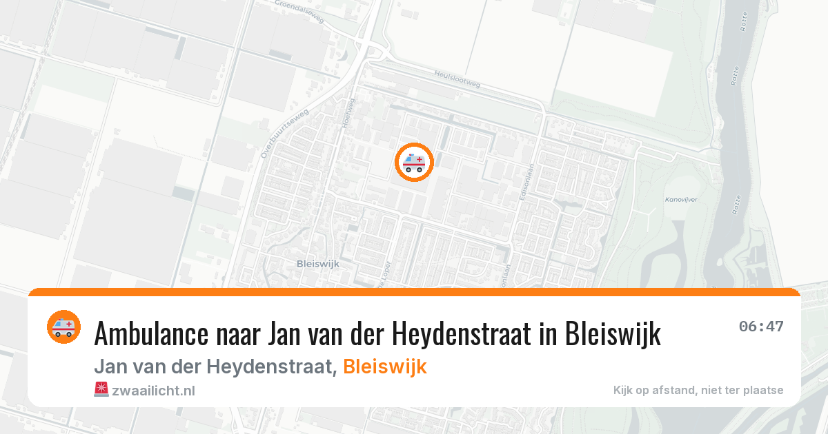 Ambulance naar Jan van der Heydenstraat in Bleiswijk — 12 aug 2026