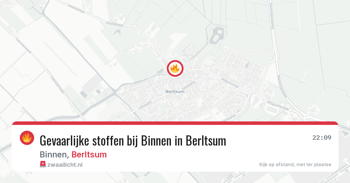 Gevaarlijke stoffen bij Binnen in Berltsum — 12 feb 2026
