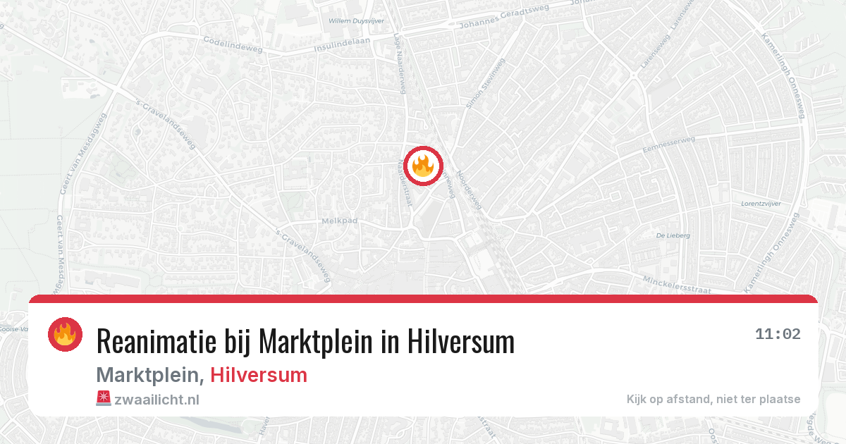 Reanimatie bij Marktplein in Hilversum — 3 jun 2026