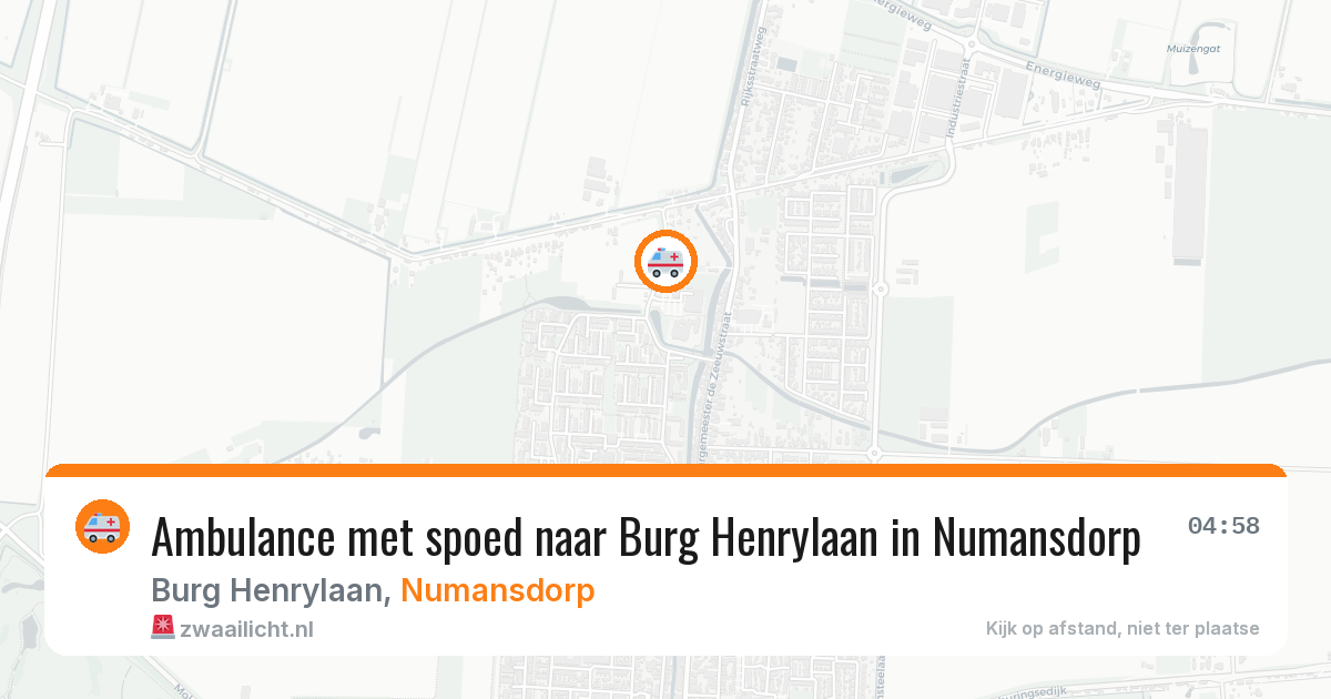 Ambulance met spoed naar Burg Henrylaan in Numansdorp — 24 mei 2026