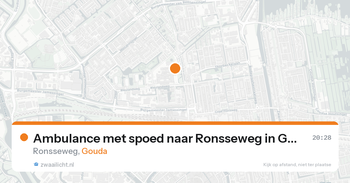 Ambulance met spoed naar Ronsseweg in Gouda — 21 mei 2026