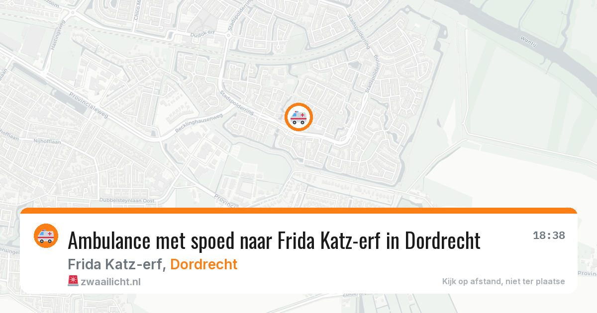 Ambulance met spoed naar Frida Katz-erf in Dordrecht — 21 mrt 2026