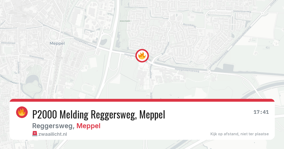P2000 Melding Reggersweg, Meppel — 20 feb 2026
