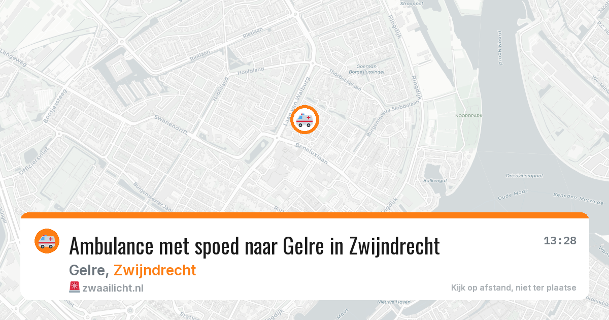Ambulance met spoed naar Gelre in Zwijndrecht — 19 mrt 2026