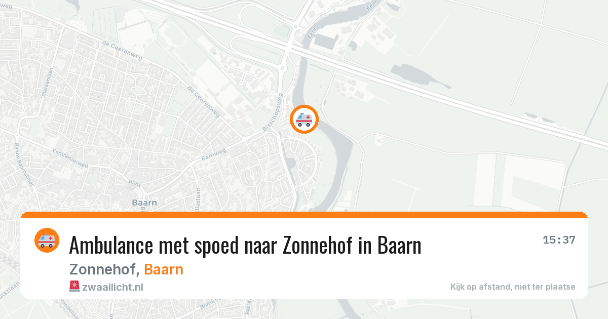 Ambulance met spoed naar Zonnehof in Baarn — 4 jun 2026