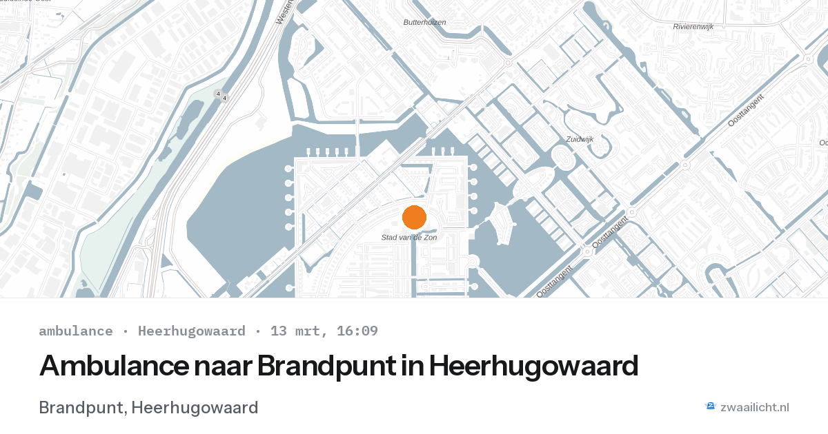 Ambulance naar Brandpunt in Heerhugowaard — 13 mrt 2026