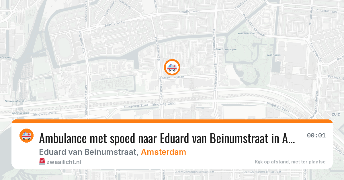 Ambulance met spoed naar Eduard van Beinumstraat in Amsterdam — 19 jun 2026