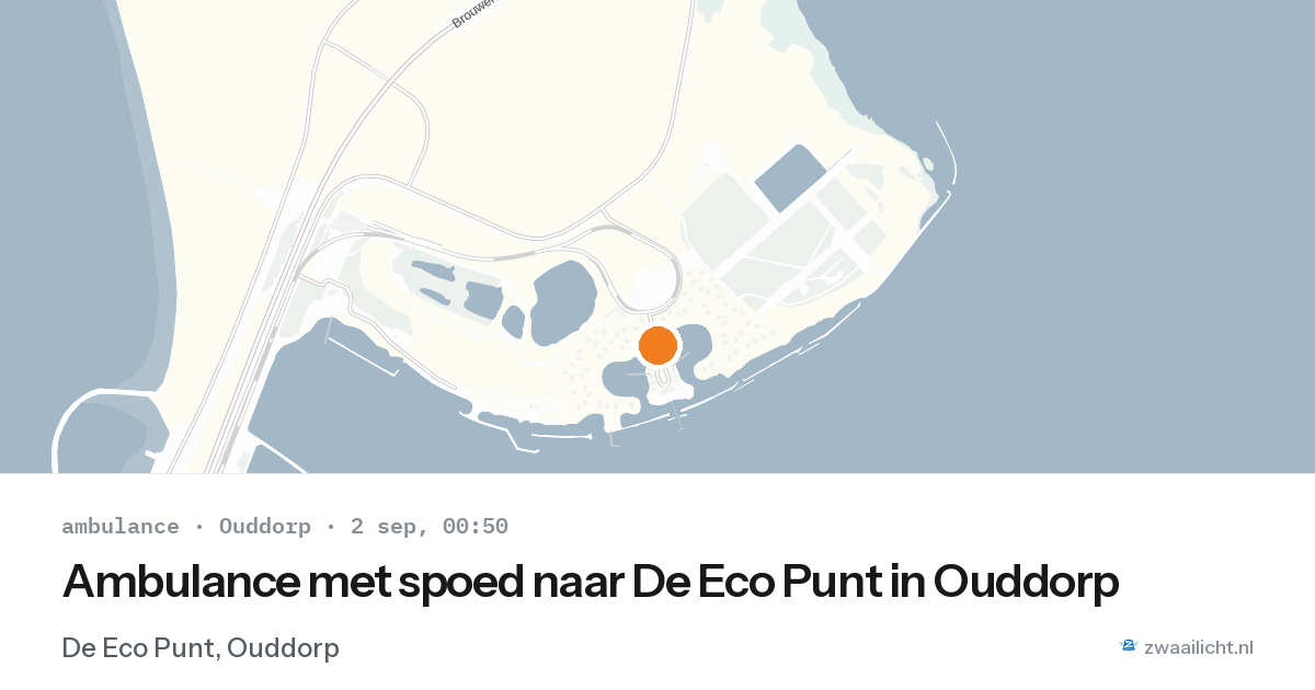 Ambulance met spoed naar De Eco Punt in Ouddorp — 1 sep 2026