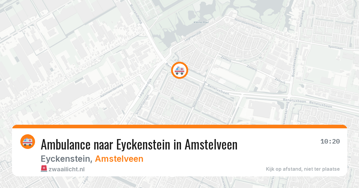 Ambulance naar Eyckenstein in Amstelveen — 31 mrt 2026