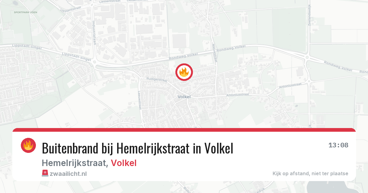 Buitenbrand bij Hemelrijkstraat in Volkel — 13 jul 2026
