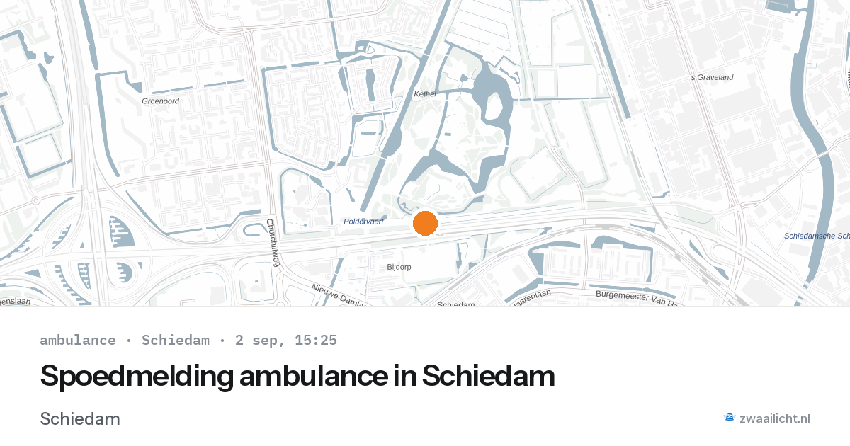 Spoedmelding ambulance in Schiedam — 2 sep 2026