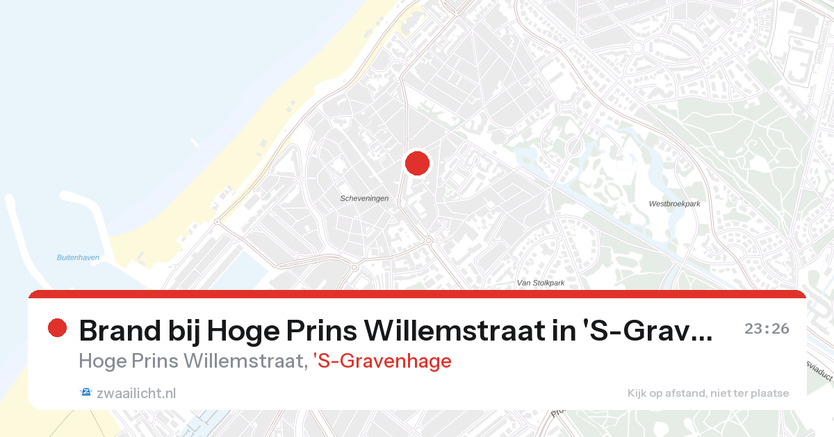 Brand bij Hoge Prins Willemstraat in 'S-Gravenhage — 27 aug 2026