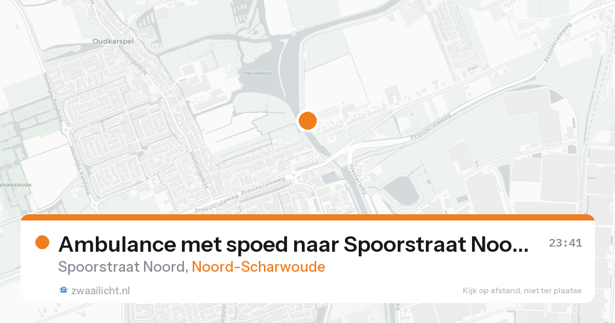 Ambulance met spoed naar Spoorstraat Noord in Noord-Scharwoude — 7 feb 2026