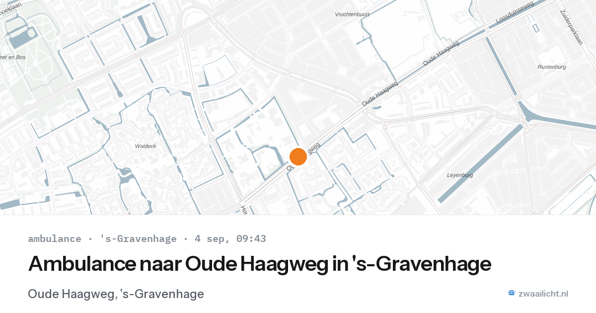Ambulance naar Oude Haagweg in 's-Gravenhage — 4 sep 2026