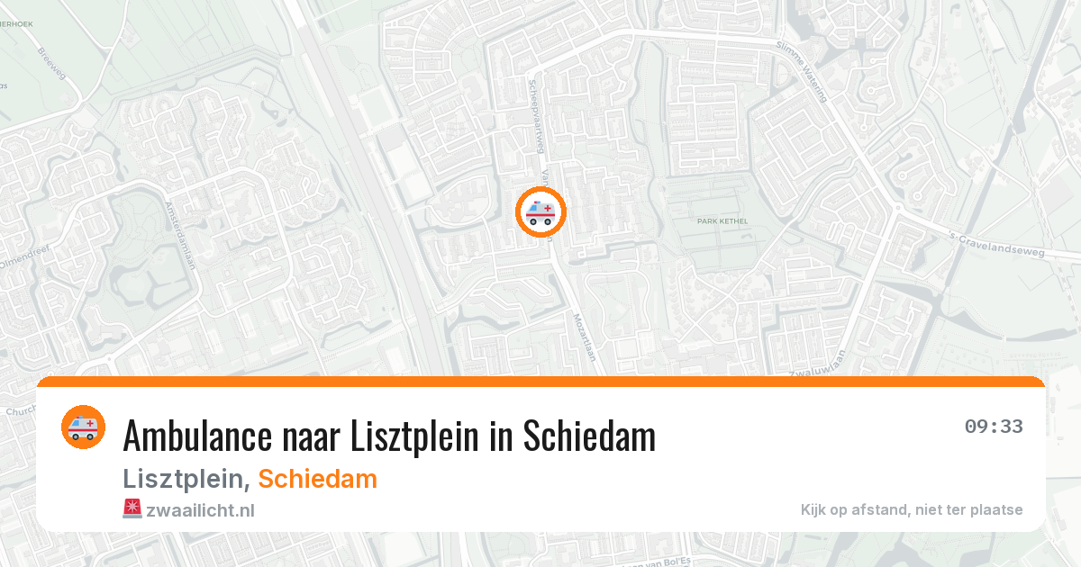 Ambulance naar Lisztplein in Schiedam — 10 jul 2026