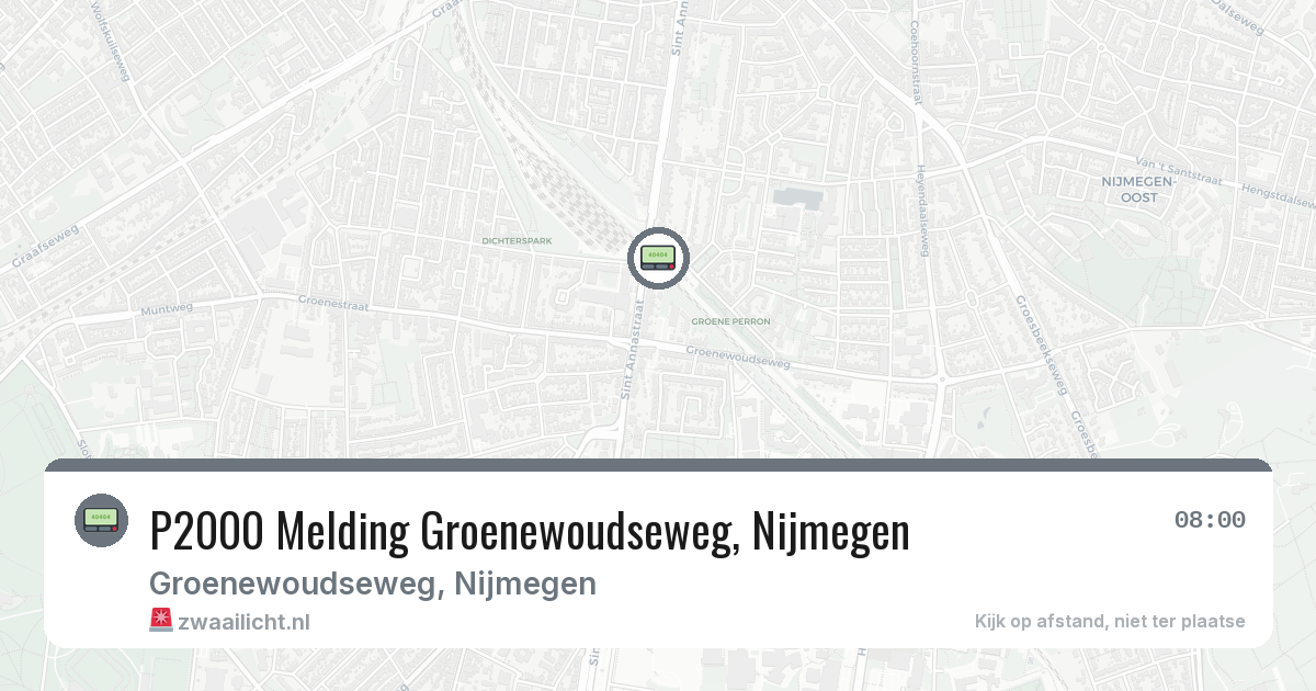 P2000 Melding Groenewoudseweg, Nijmegen — 14 jul 2026