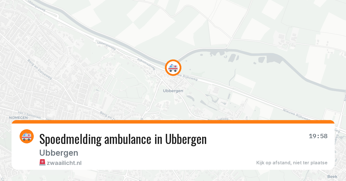Spoedmelding ambulance in Ubbergen — 17 jun 2026