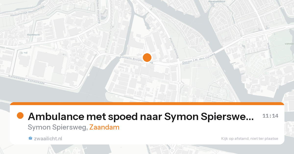 Ambulance met spoed naar Symon Spiersweg in Zaandam — 18 aug 2026