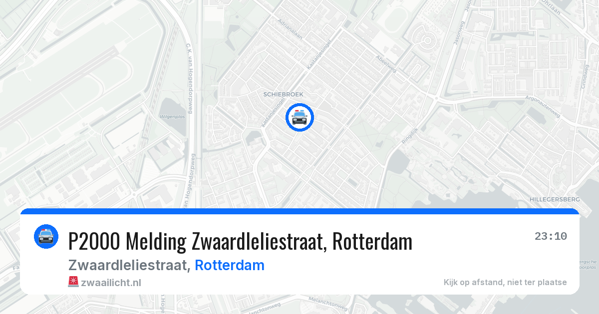P2000 Melding Zwaardleliestraat, Rotterdam — 21 jul 2026