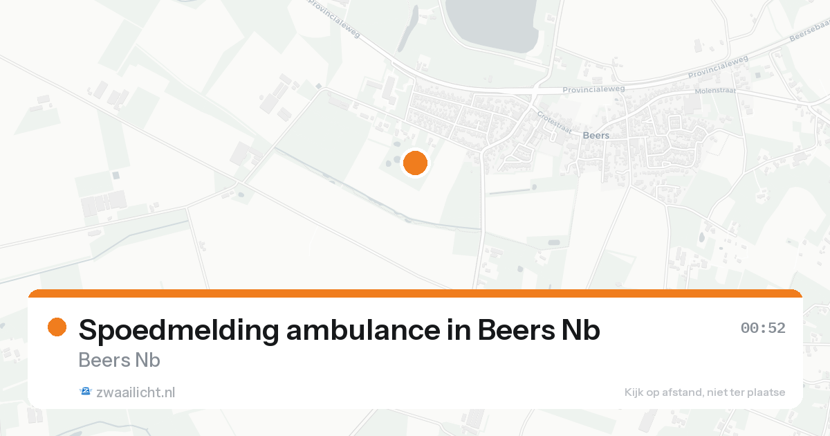 Spoedmelding ambulance in Beers Nb — 16 aug 2026