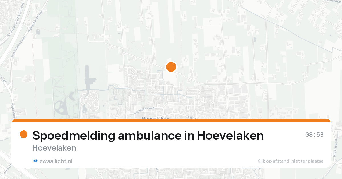 Spoedmelding ambulance in Hoevelaken — 16 aug 2026