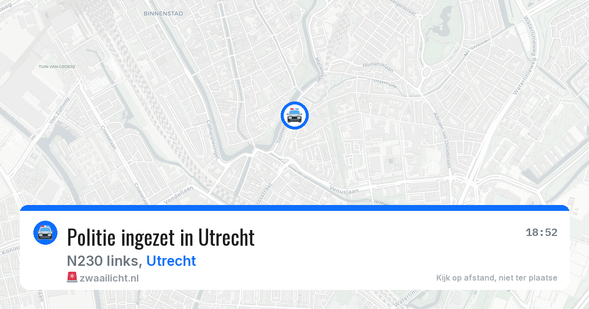 Politie ingezet in Utrecht — 19 jun 2026 | 🚨 Zwaailicht.nl