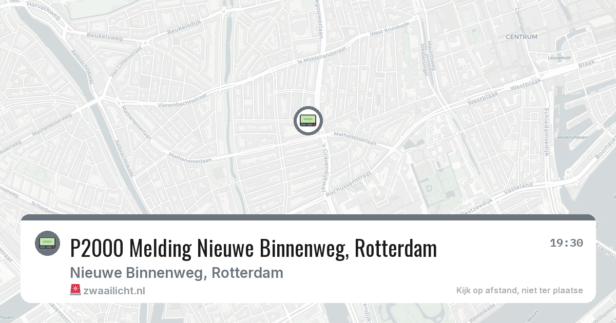 P2000 Melding Nieuwe Binnenweg, Rotterdam — 13 aug 2026