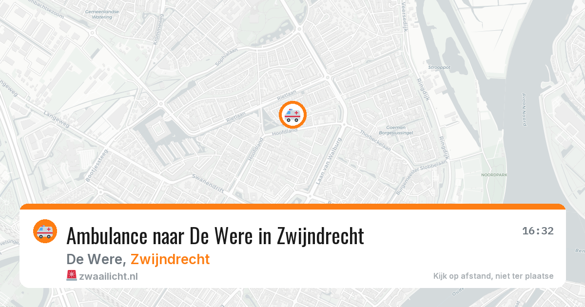 Ambulance naar De Were in Zwijndrecht — 24 jun 2026