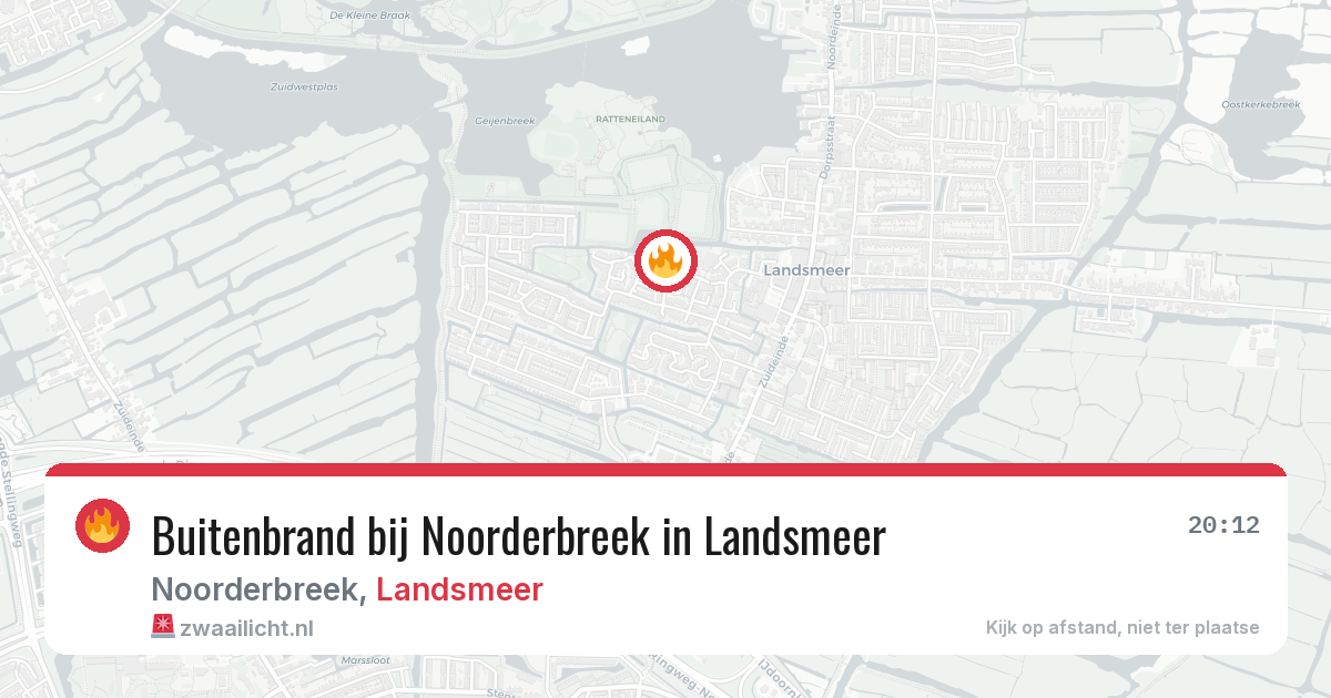 Buitenbrand bij Noorderbreek in Landsmeer — 22 jun 2026