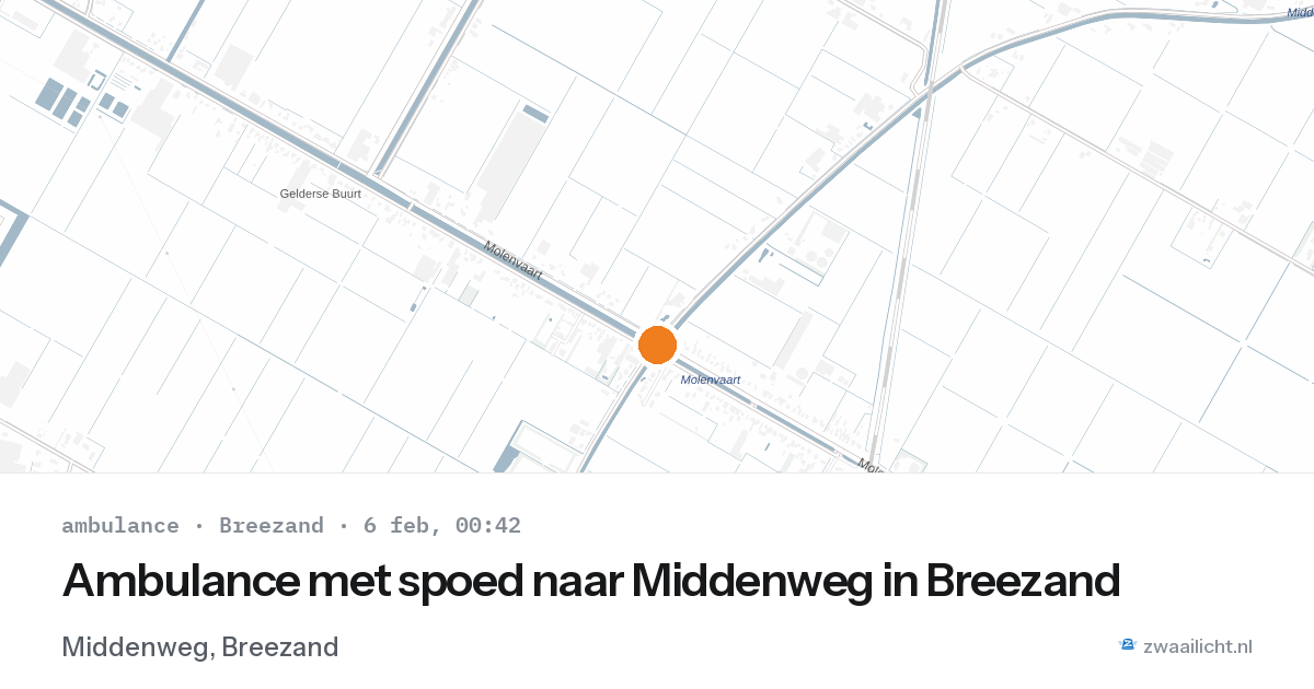 Ambulance met spoed naar Middenweg in Breezand — 5 feb 2026