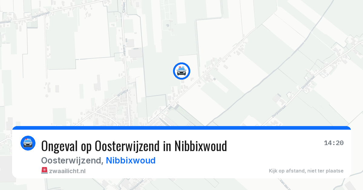 Ongeval op Oosterwijzend in Nibbixwoud — 25 jun 2026