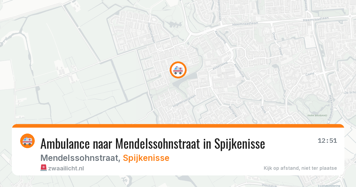 Ambulance naar Mendelssohnstraat in Spijkenisse — 25 jun 2026