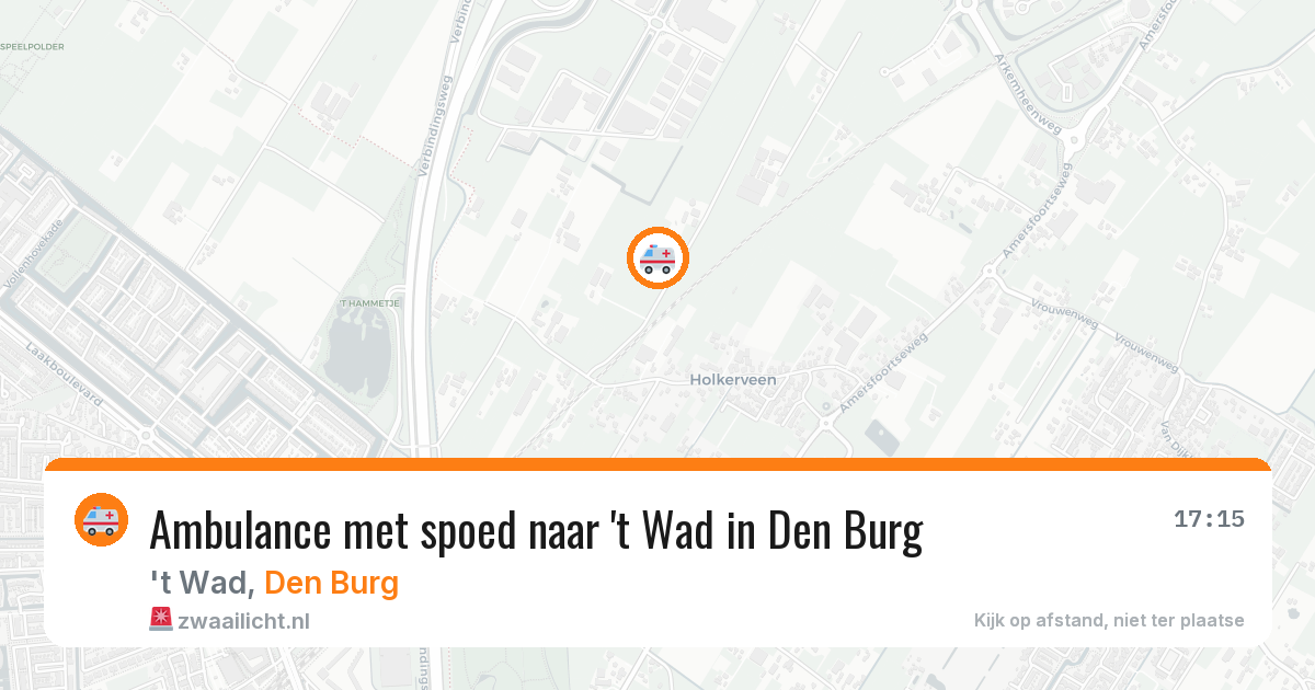 Ambulance met spoed naar 't Wad in Den Burg — 5 aug 2026