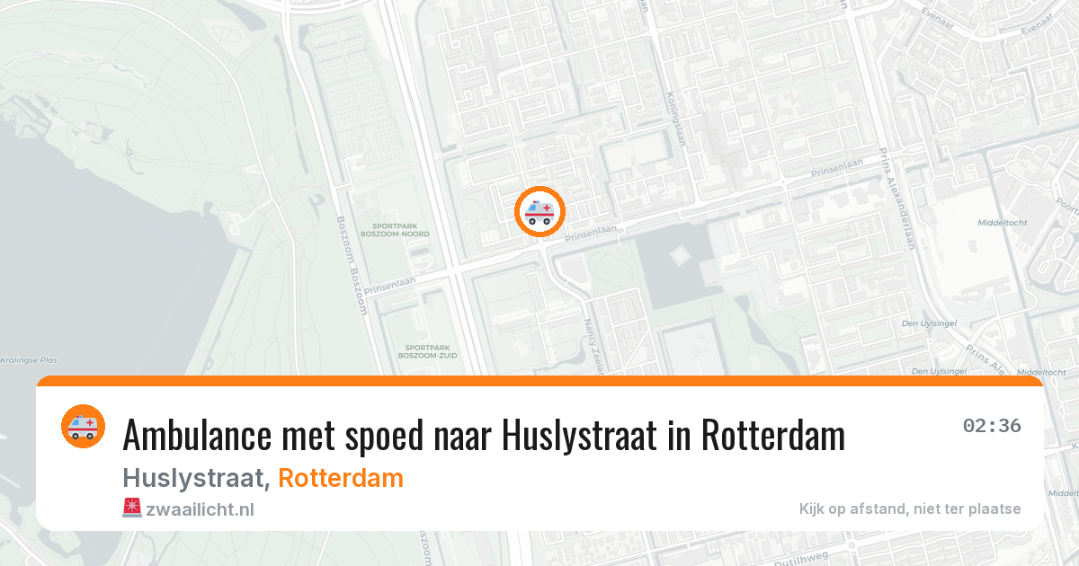 Ambulance met spoed naar Huslystraat in Rotterdam — 29 jun 2026