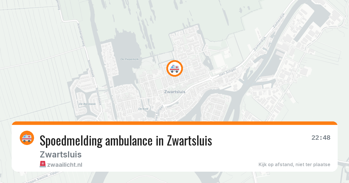 Spoedmelding ambulance in Zwartsluis — 4 aug 2026