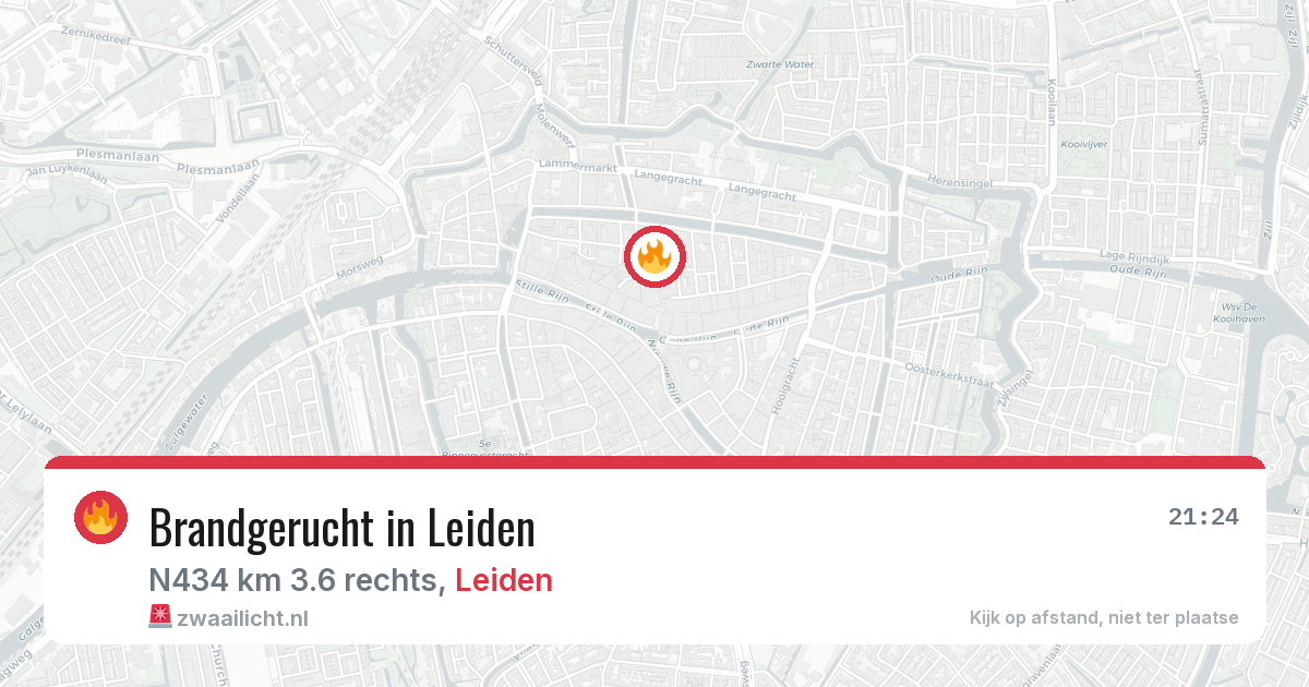 Brandgerucht in Leiden — 18 mrt 2026