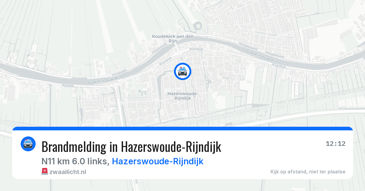 Brandmelding in Hazerswoude-Rijndijk — 27 mrt 2026