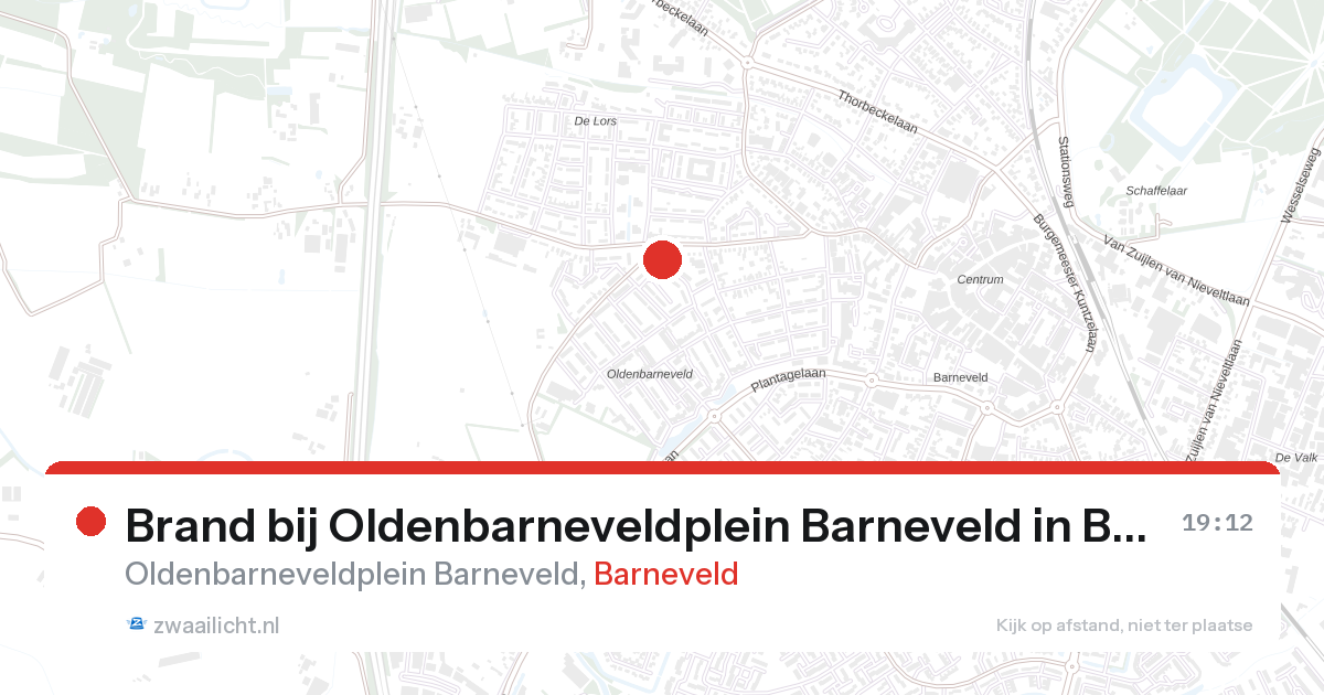 Brand bij Oldenbarneveldplein Barneveld in Barneveld — 23 mrt 2026
