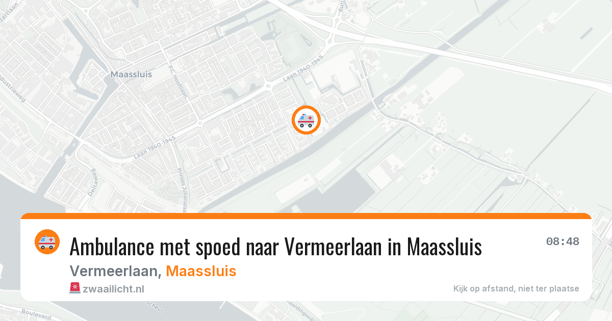 Ambulance met spoed naar Vermeerlaan in Maassluis — 9 jul 2026