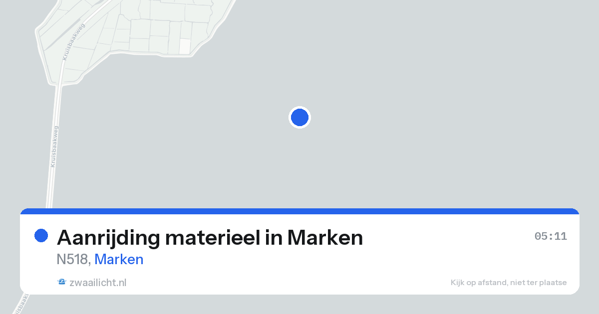 Aanrijding materieel in Marken — 14 aug 2026