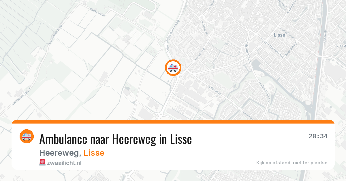Ambulance naar Heereweg in Lisse — 10 aug 2026