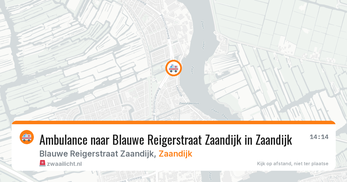 Ambulance naar Blauwe Reigerstraat Zaandijk in Zaandijk — 4 aug 2026