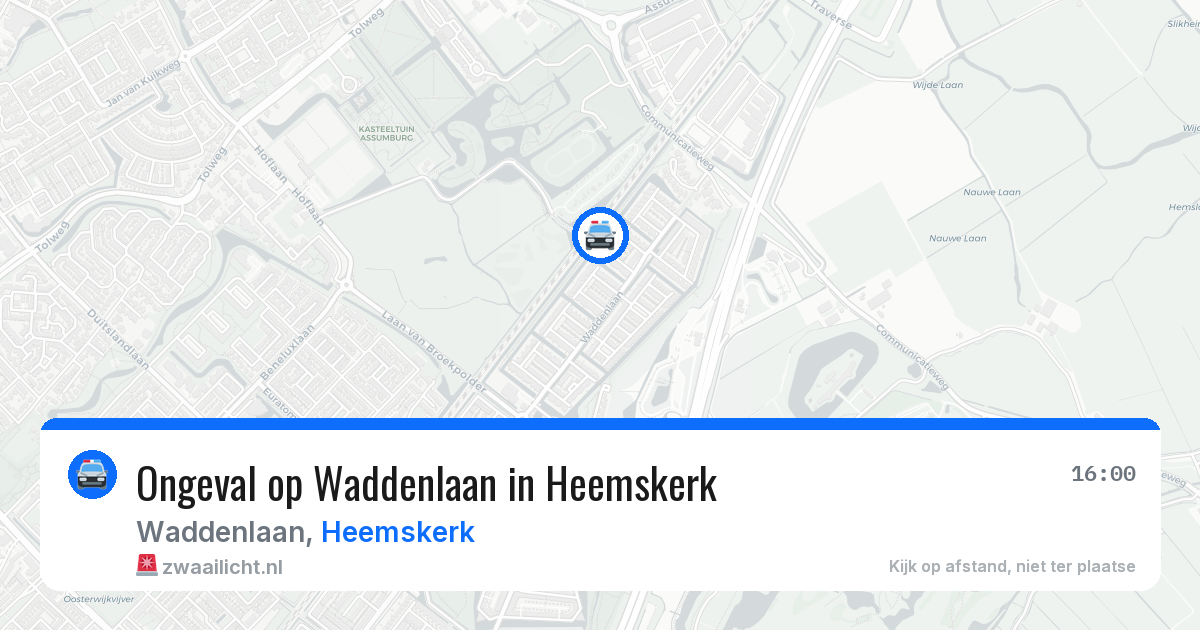 Ongeval op Waddenlaan in Heemskerk — 26 mrt 2026